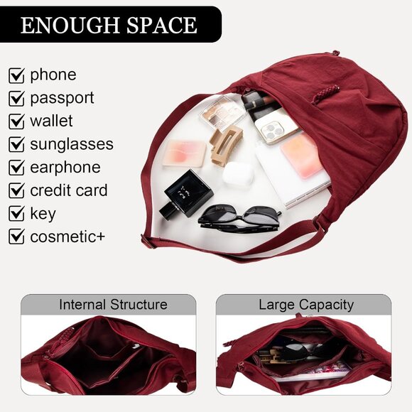 Retro-Inspired Crossbody Hobo Bag with Adjustable Strap - Stylish & Practical - Picture 5 of 8